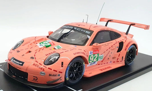Ixo 2018 Porsche 911 991.2 GT3 RSR Team Porsche GT No 92 Pro Pink Pig Tribute Le Mans 1:18