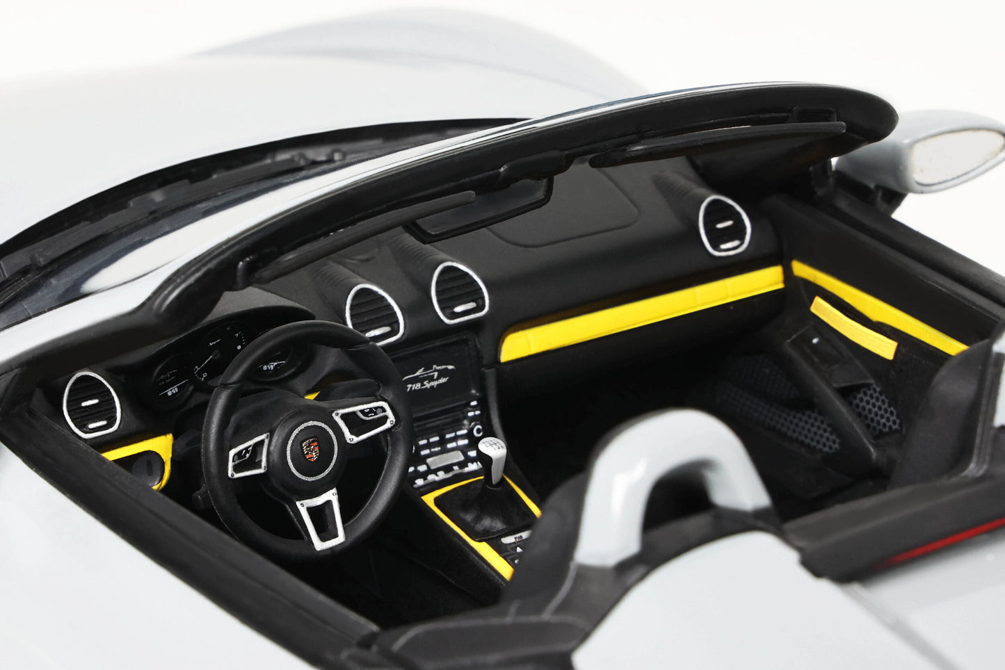 GT Spirit Porsche 718 Cayman Spyder Chalk w/ Black Wheels 1:18 Resin