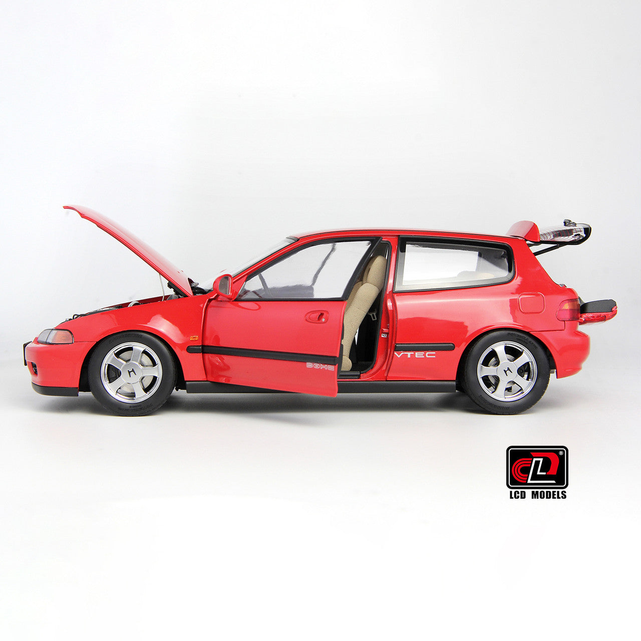 LCD 1993 Honda Civic SiR II EG6 V-Tech Hatchback Red 1:18