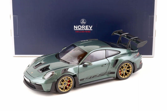 Norev Porsche 911 992 GT3 RS Malachite Green w/ Gold Wheels 1:18
