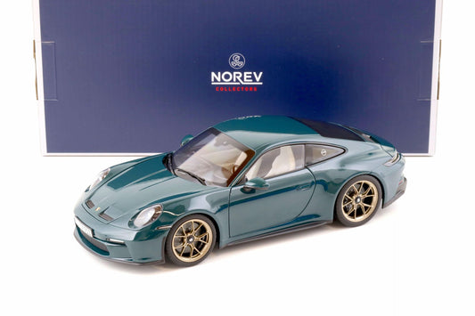 Norev Porsche 911 992 GT3 Touring Edition Fjord Green w/ Gold Wheels 1:18 LIMITED