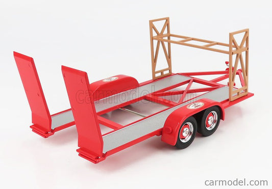 GMP - Accessories - Carrello Auto Transport Trailer The Busted Knuckle Garage Red/Silver 1:18