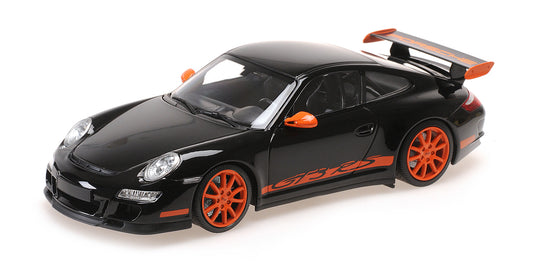 Minichamps 2007 Porsche 911 997 GT3 RS Black w/ Orange Wheels and Deco 1:18