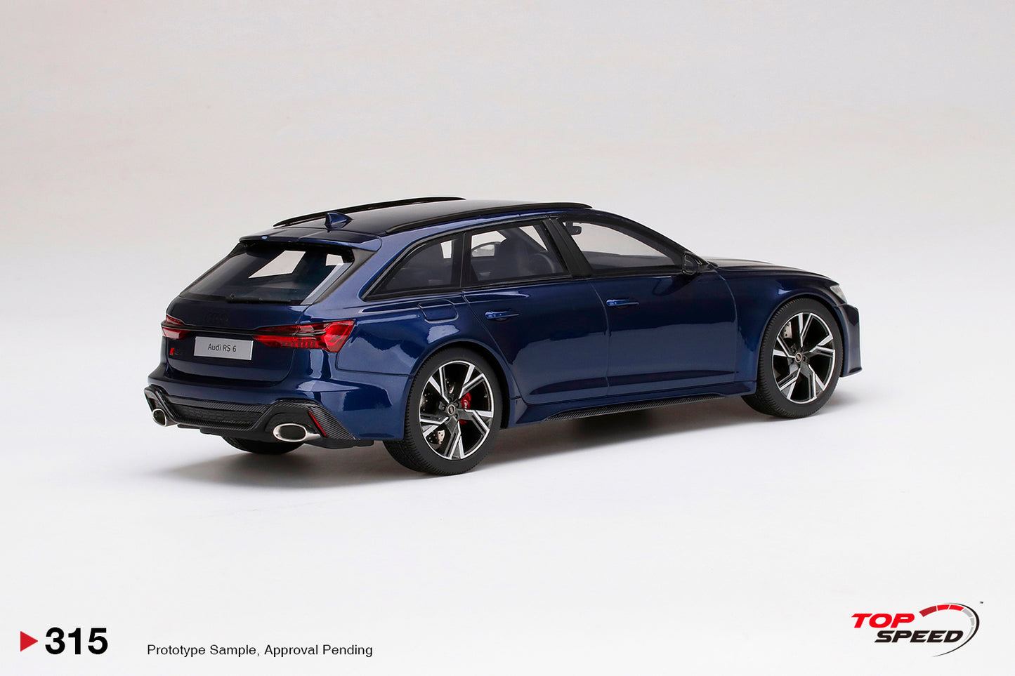 Topspeed 1:18 Audi RS 6 Avant Carbon BlackNavarra Blue Metallic
