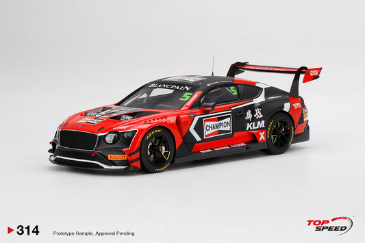 Topspeed 1:18 Bentley Continental GT3 #5 CHAMPION 2018 Blancpain GT Asia