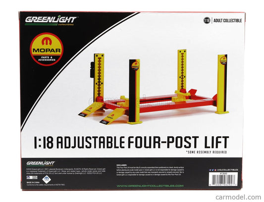 Greenlight - Accessories - MOPAR Garage Set - Four Post Lift Yellow/Black/Red 1:18