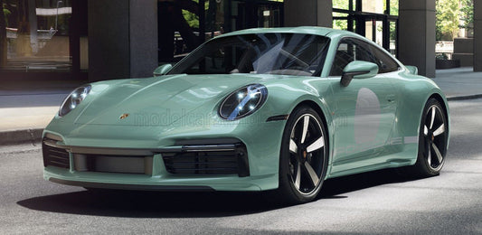 Minichamps 2022 Porsche 911 992 Sport Classic Green Metallic w/ White Stripes 1:18