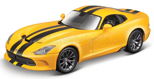 Maisto 2013 Dodge Viper GST Yellow w/ Black Racing Stripes 1:18