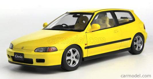 LCD 1993 Honda Civic SiR II EG6 V-Tech Hatchback Yellow 1:18