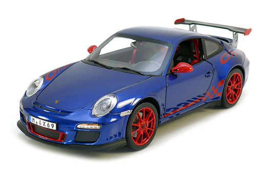 Norev Porsche 911 997 GT3 RS Aqua Blue w/ Red Wheels 1:18 LIMITED