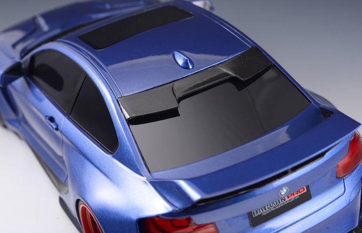 GLM-Models 2015 BMW 2 Series M235 Darwinpro MTC Black Sails Widebody Blue Metallic 1:18