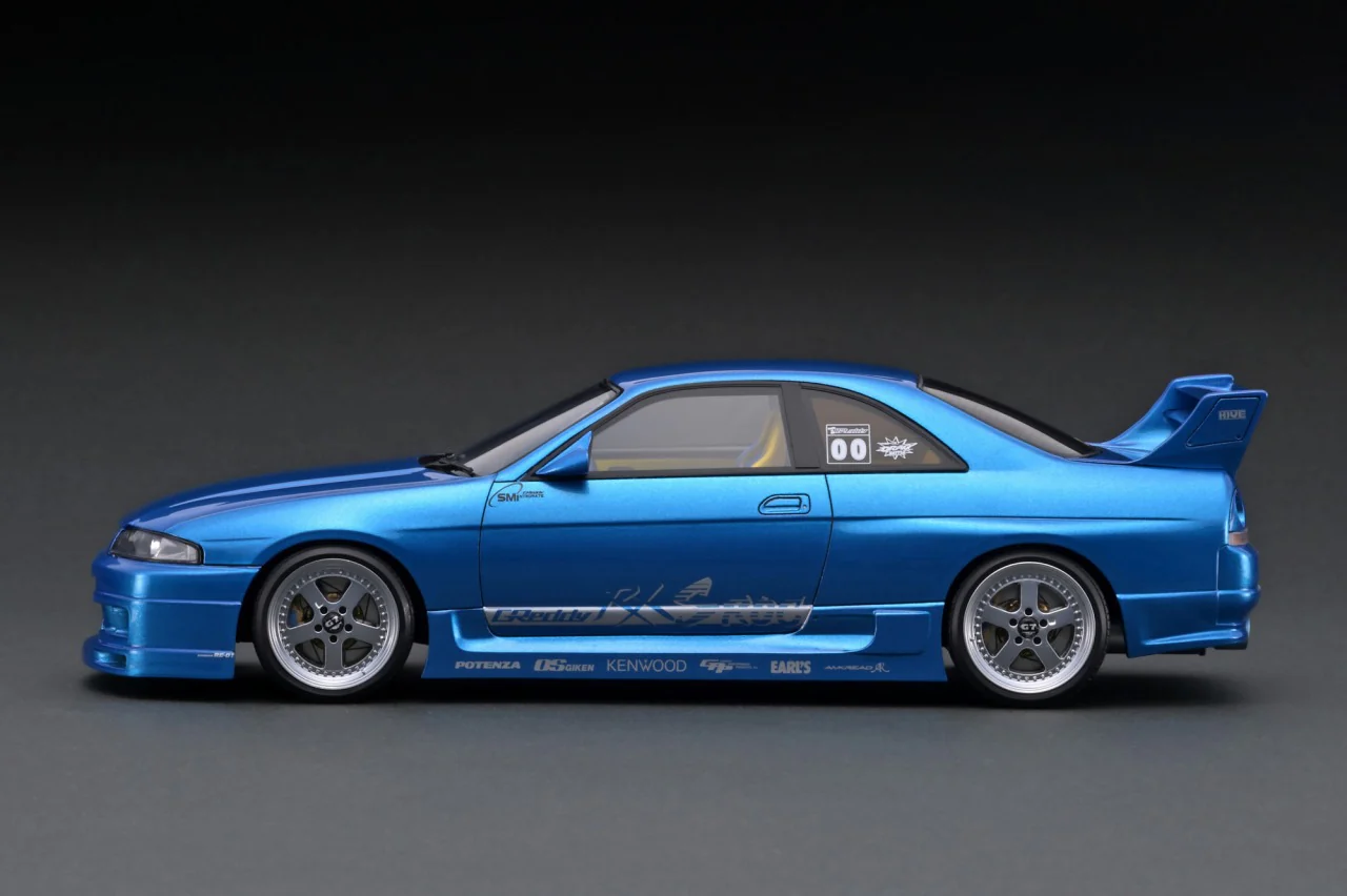 Ignition-Model Nissan GReddy GT-R R33 (BCNR33) RHD Blue Metallic 1:18