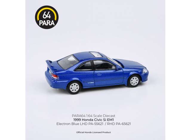 Para64 1999 Honda Civic Si EM1 LHD Electron Blue 1:64