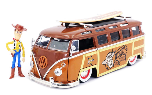 Toy Story - Volkswagen T1 Surf Bus with Woody Figure 1:24