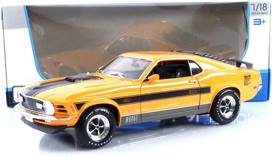 Maisto 1970 Ford Mustang Mach-1 Coupe Orange 1:18