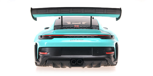 Minichamps 2023 Porsche 911 992 GT3 RS w/ Weissach Pkg Mint Green w/ Dark Silver Wheels 1:18