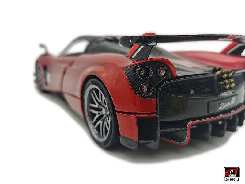 LCD Pagani Huayra BC Roadster Red & Carbon 1:18