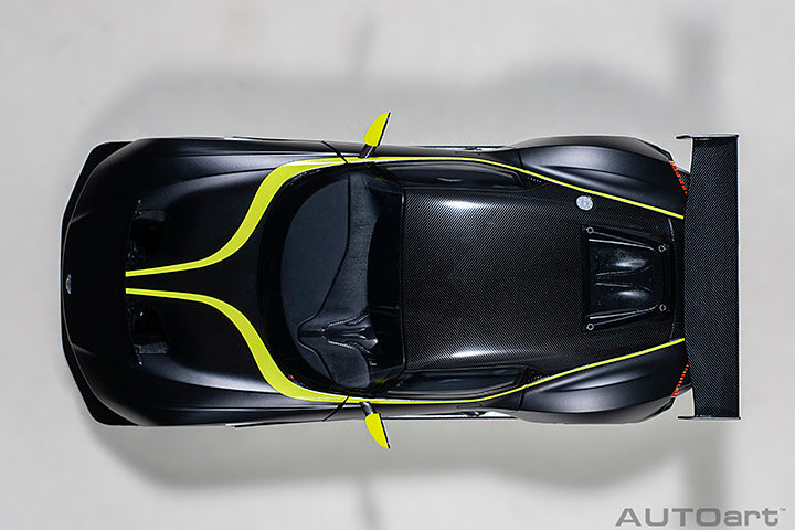AUTOart 2019 Aston Martin Vulcan Matte Black w/ Lime Green Stripes 1:18