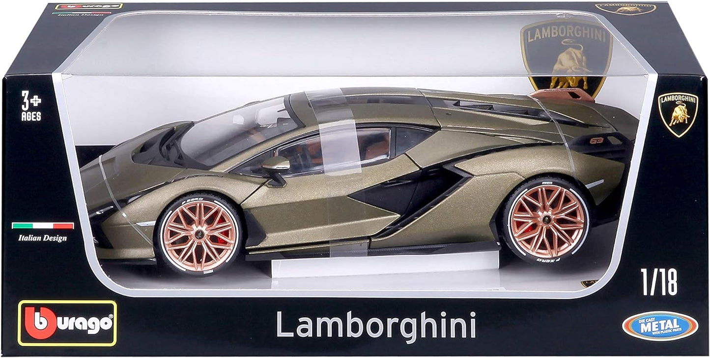 Bburago Lamborghini Sian FKP 37 Matte Green 1:18