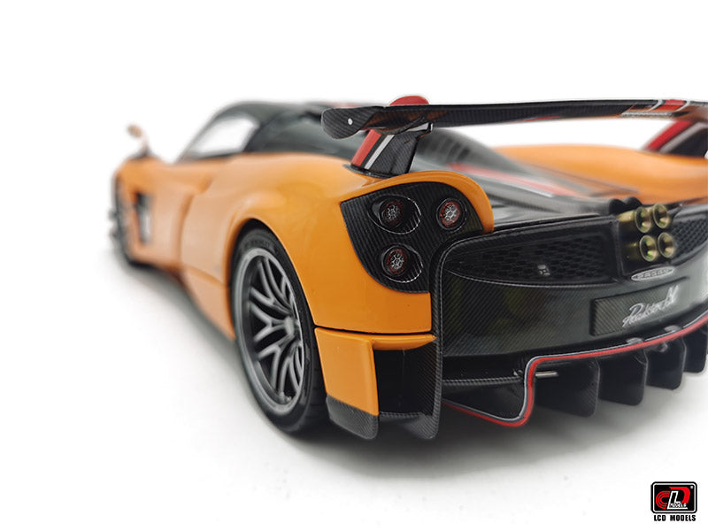 LCD Pagani Huayra BC Roadster Orange & Carbon 1:18