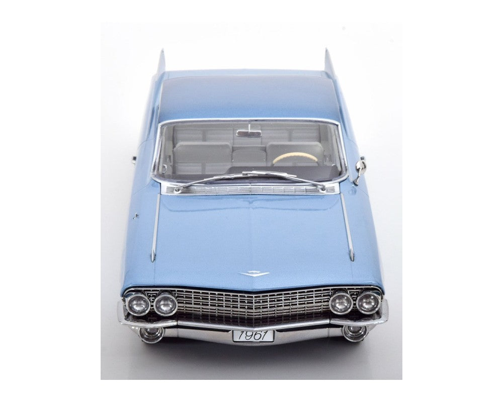 KK Scale 1961 Cadillac Series 62 Coupe DeVille Light Blue Metallic 1:18