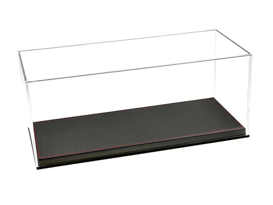 Mijo Display Case Black Leather Base with Red Stitching 1:18