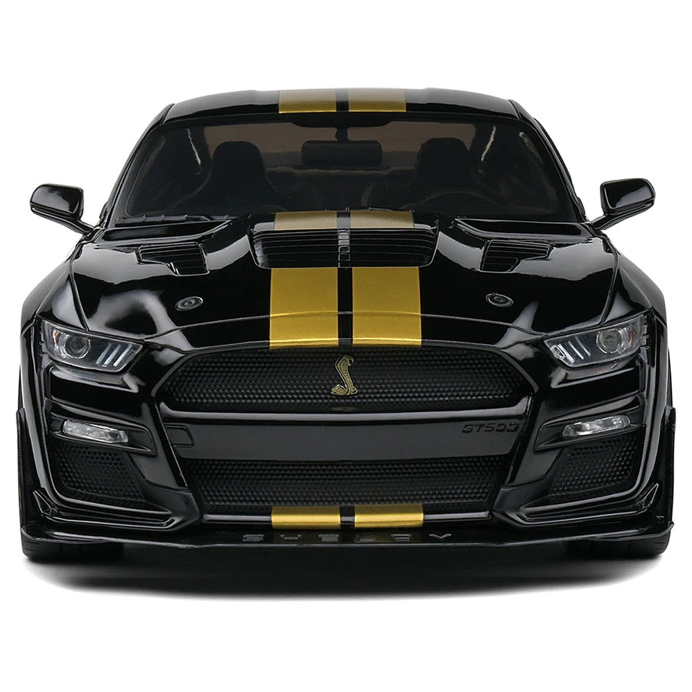 Solido 2023 Ford Shelby Mustang GT500-H Black w/ Gold Stripes 1:18