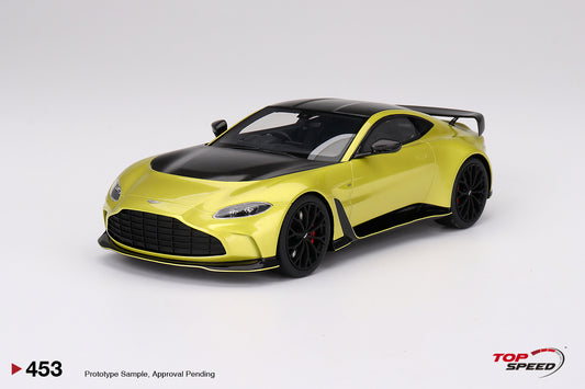 Topspeed Aston Martin V12 Vantage Cosmopolitan Yellow 1:18