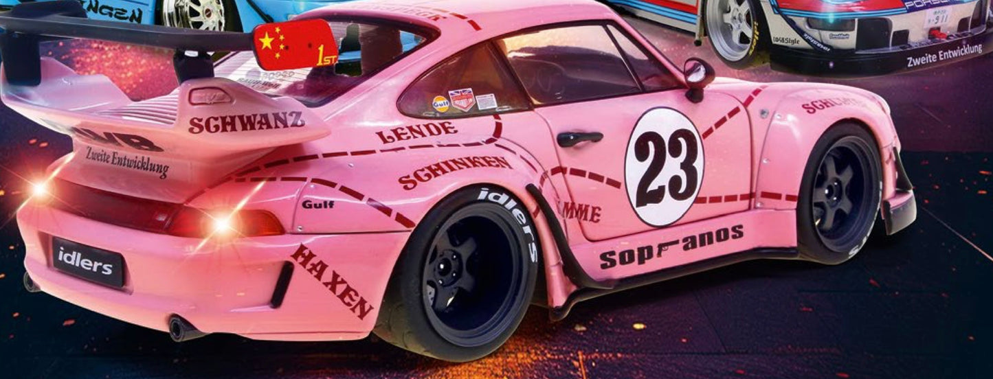Solido 2020 Porsche 993 RWB Bodykit Sopranos Pink 1:18