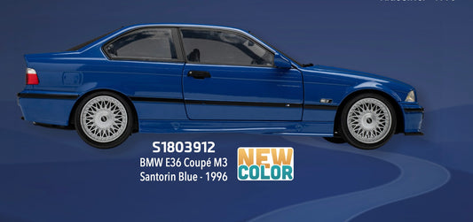 Solido 1996 BMW E36 Coupe M3 Santorin Blue 1:18
