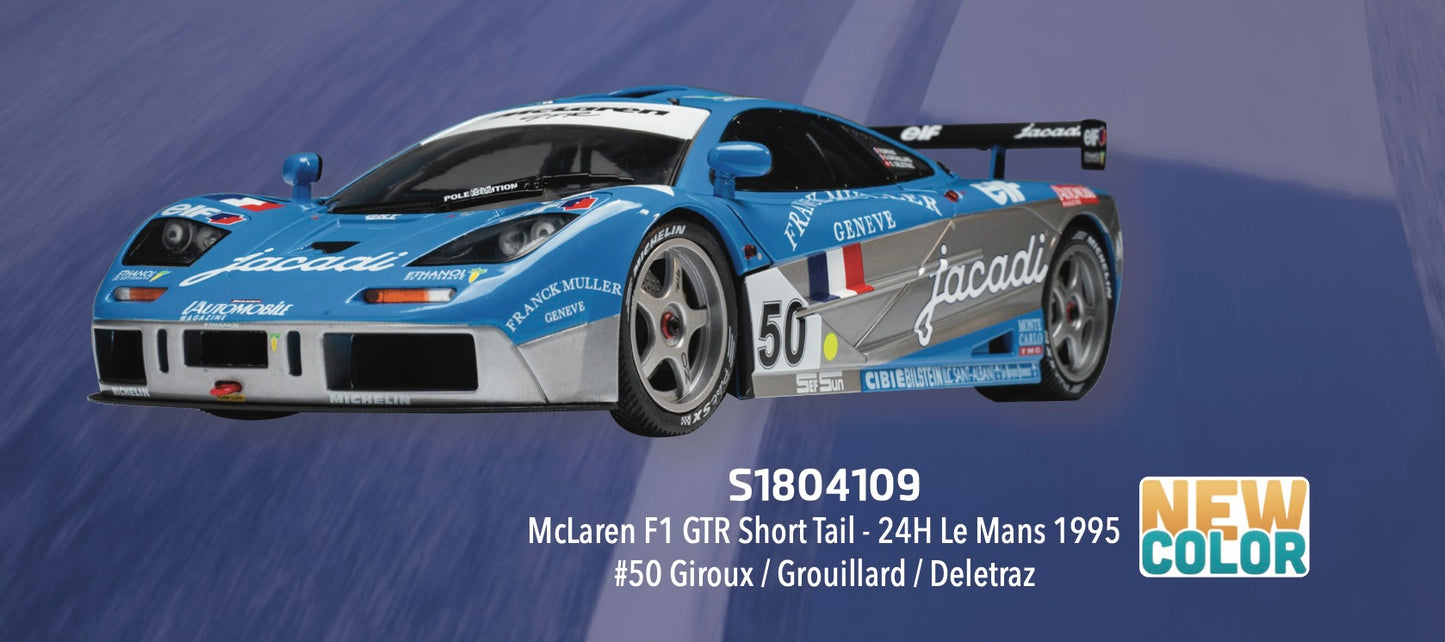 Solido 1995 Mclaren F1 GTR Short Tail #50 Giroux, Grouillard, Deltraz 24hr LeMans Blue 1:18
