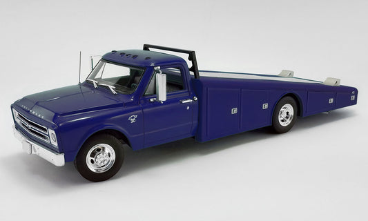 Acme 1967 Chevrolet C30 Ramp Truck Dark Blue 1:18
