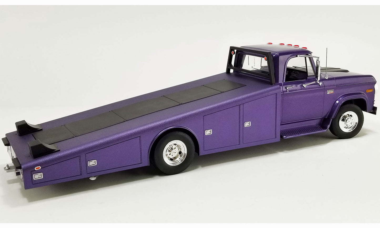 Acme 1970 Dodge D-300 Ramp Truck Plum Crazy Purple 1:18