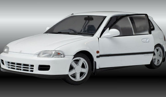 Solido 1991 Honda Civic EG6 White w/ White Wheels 1:18