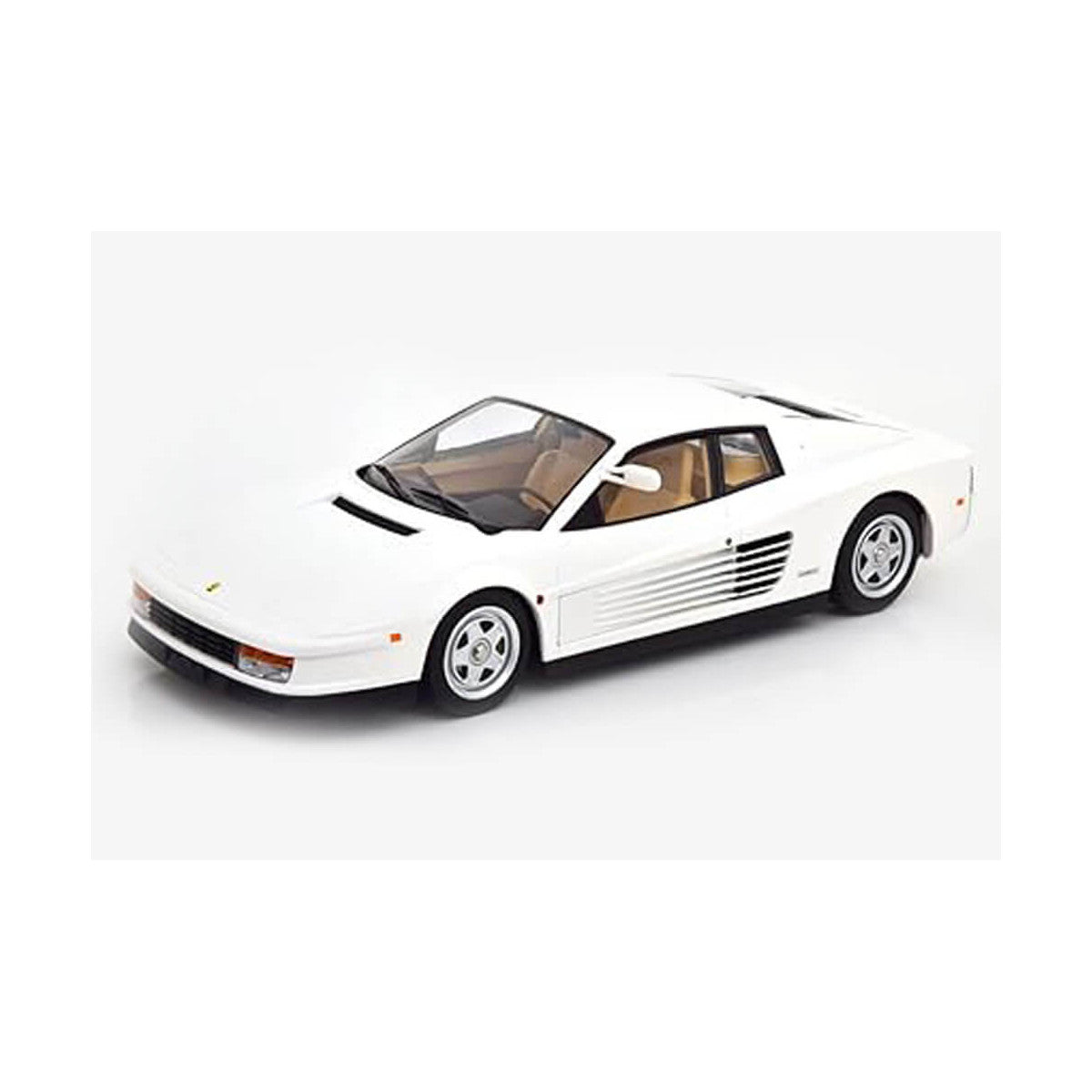 KK Scale Ferrari Testarossa White Monospecchio 1984 US-Version 1:18
