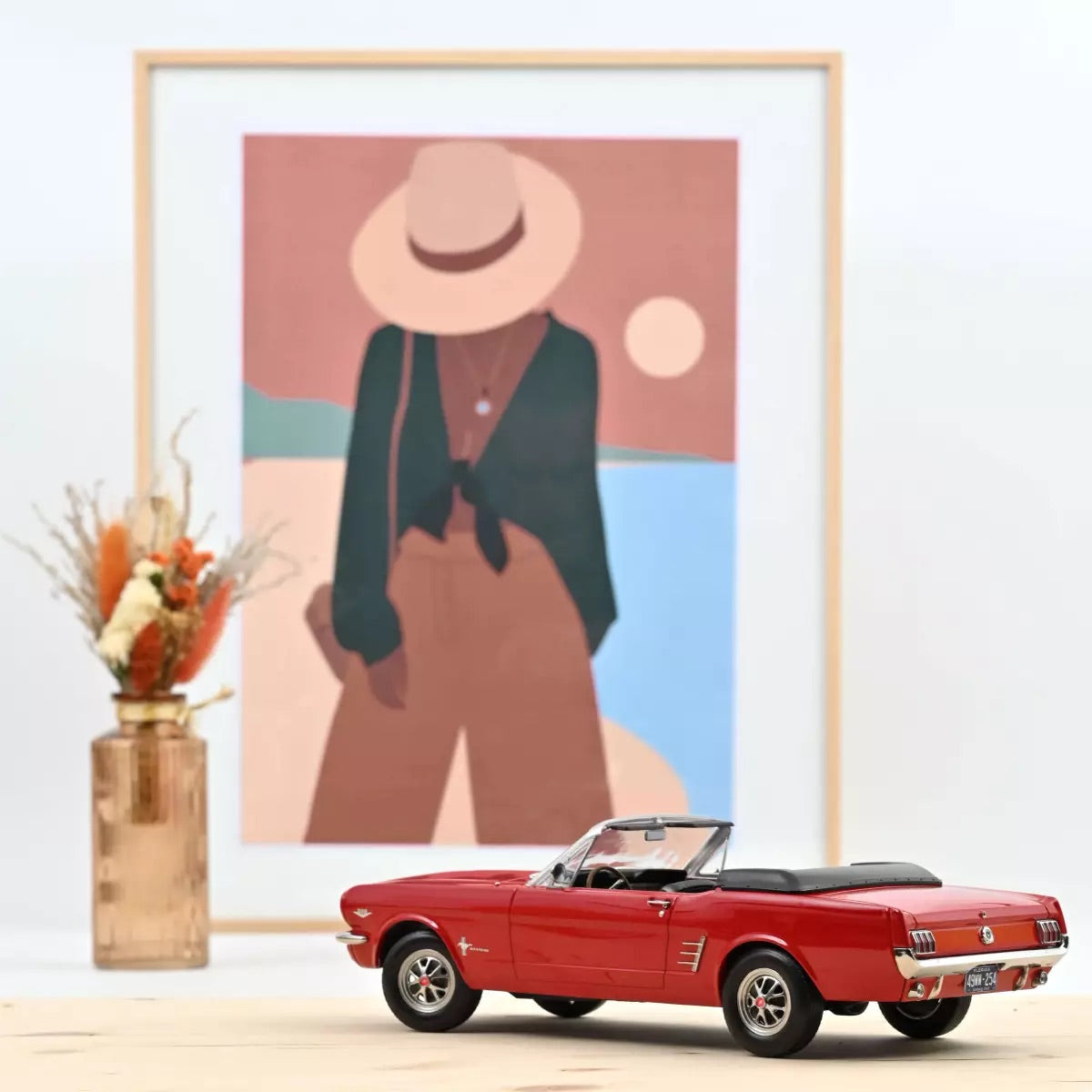 Norev 1:18 1966 Ford Mustang Convertible Red
