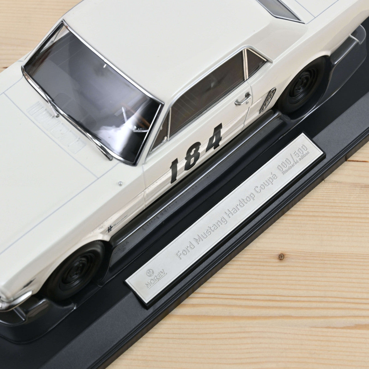 Norev 1965 Ford Mustang Hardtop Coupe No 184 Rally of Monte Carlo, White 1:18 LIMITED