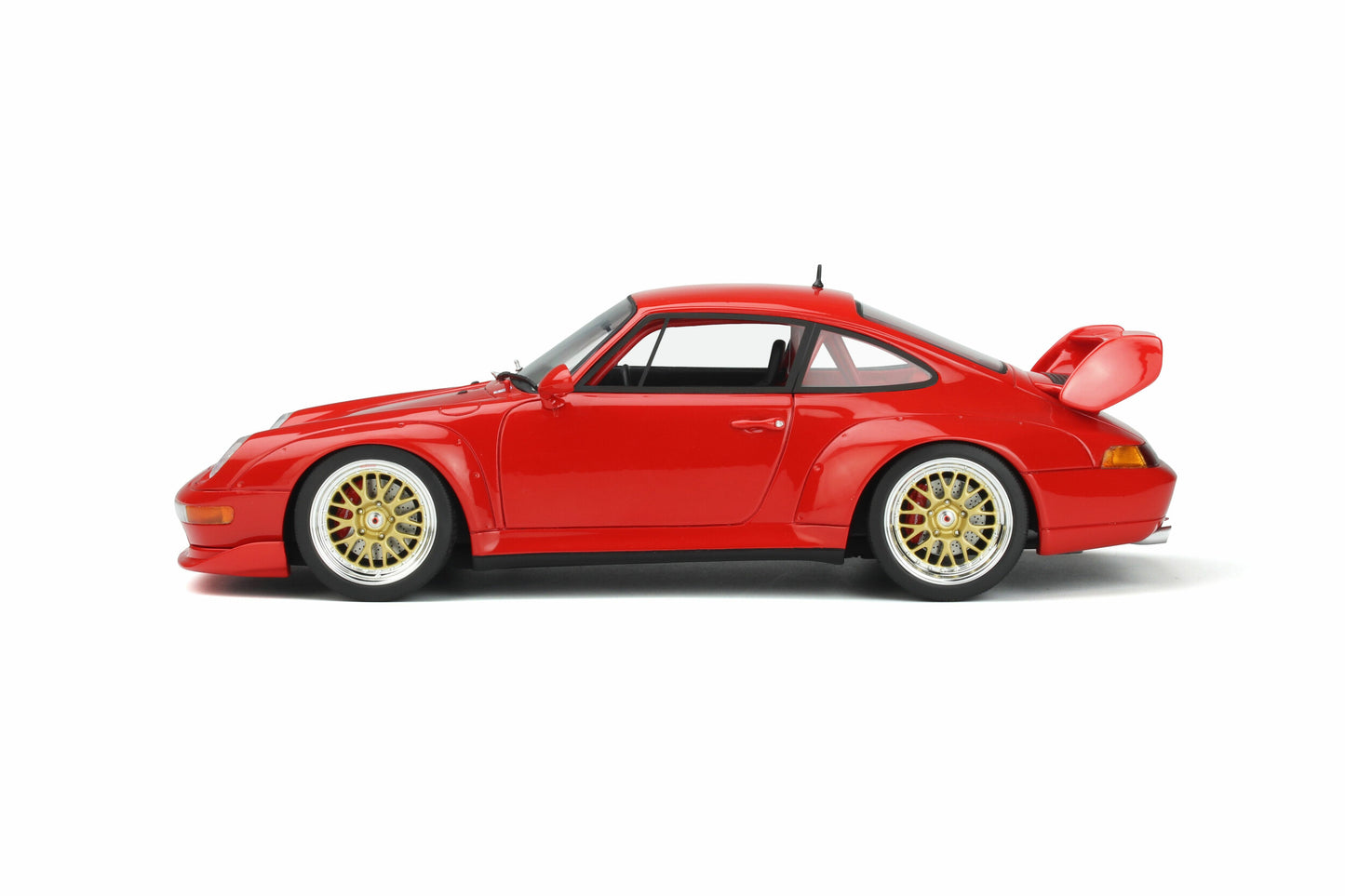GT Spirit 1996 Porsche 911 993 3.8 RSR Guards Red w/ Gold Wheels 1:18 Resin, SEALED