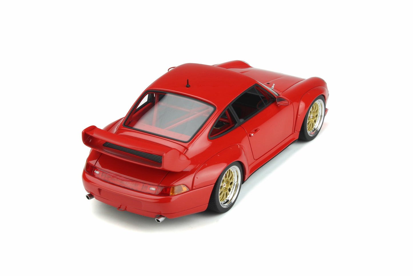 GT Spirit 1996 Porsche 911 993 3.8 RSR Guards Red w/ Gold Wheels 1:18 Resin, SEALED