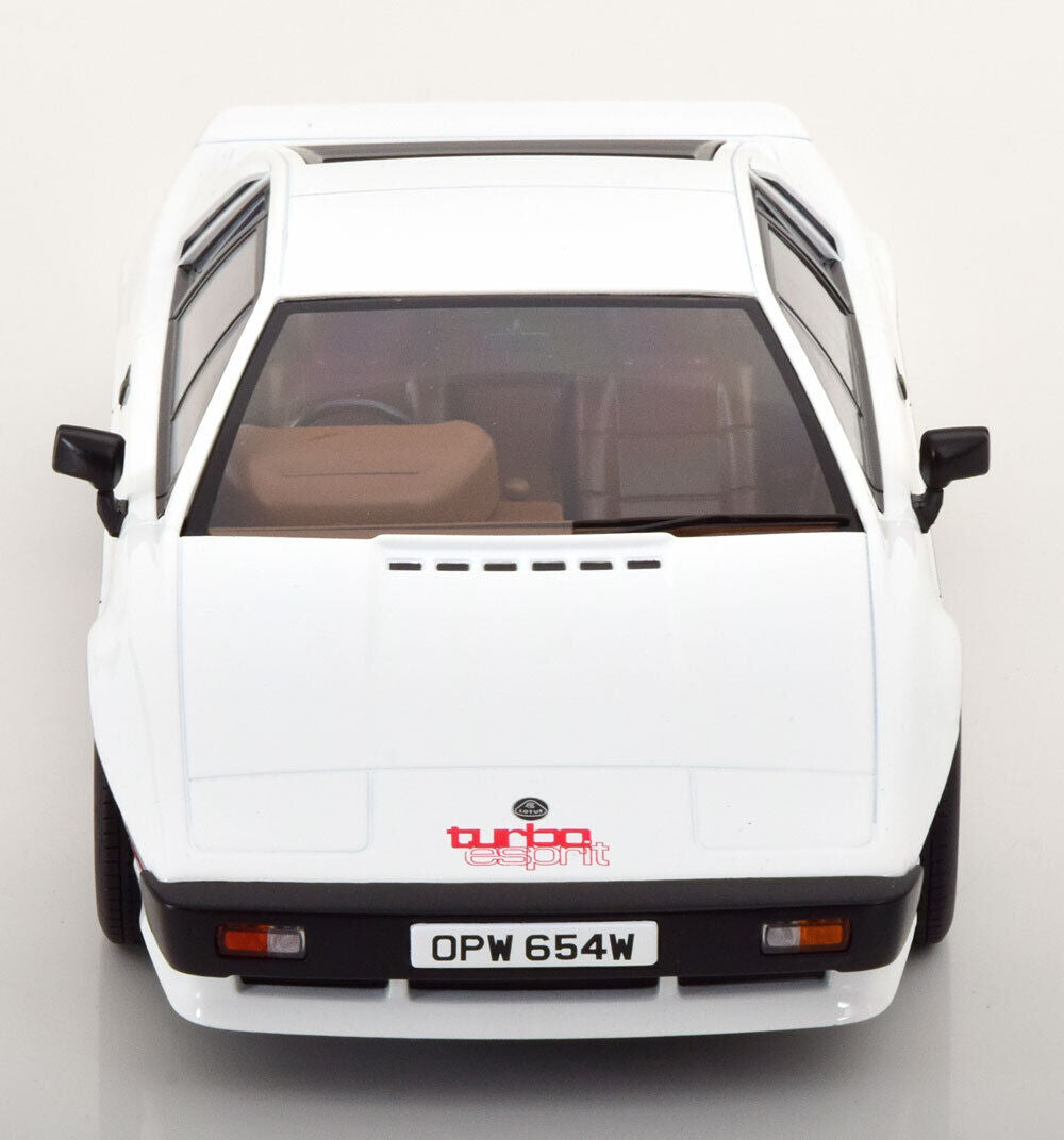 KK Scale 1981 Lotus Esprit Turbo 007 Movie Version White w/ Red Deco 1:18