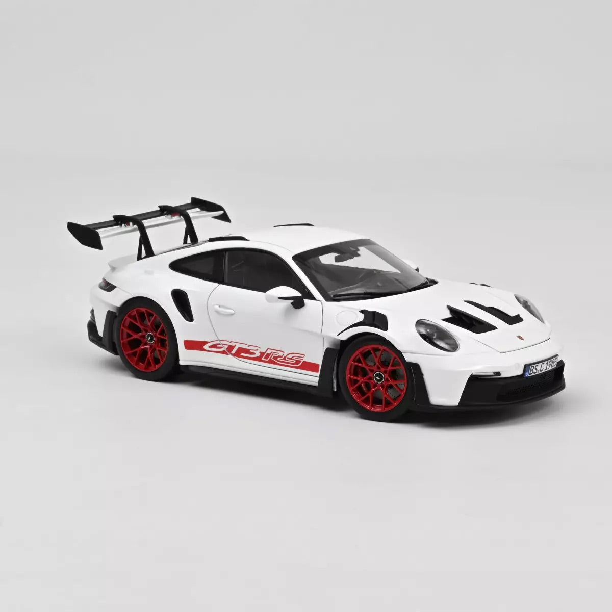 Norev Porsche 911 992 GT3 RS White w/ Pyro Red Wheels 1:18