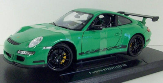 Welly 2007 Porsche 911 (997) GT3 RS Green w/ Black Deco 1:18