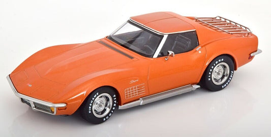 KK Scale 1972 Chevy Corvette C3 Stingray Orange (w/ Removable T-Tops) 1:18