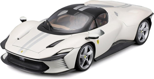 Bburago 2022 Ferrari Daytona SP3 White w/ Black Accents 1:18