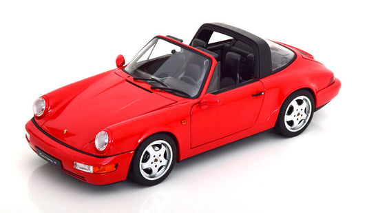Norev 1990 Porsche 911 964 Carrera 4 Targa (w/ Removable Top) Guards Red 1:18 LIMITED