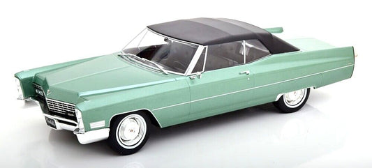 KK Scale 1967 Cadillac DeVille with Softtop Green Metallic 1:18