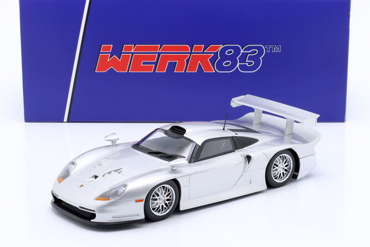 Werk83 1997 Porsche 911 (996) GT1 Street Version Silver 1:18