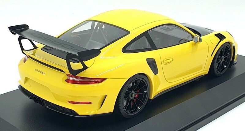 Minichamps 2019 Porsche 911 991.2 GT3 RS Yellow w/ Black Hood 1:18 SEALED
