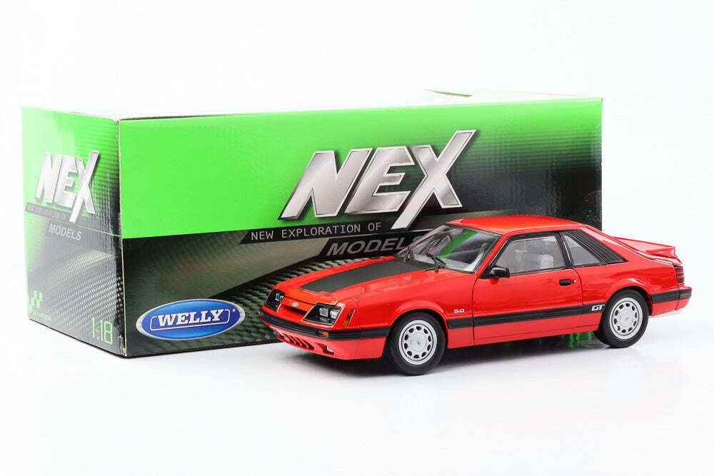 Welly 1986 Ford Mustang GT 5.0 Red 1:18