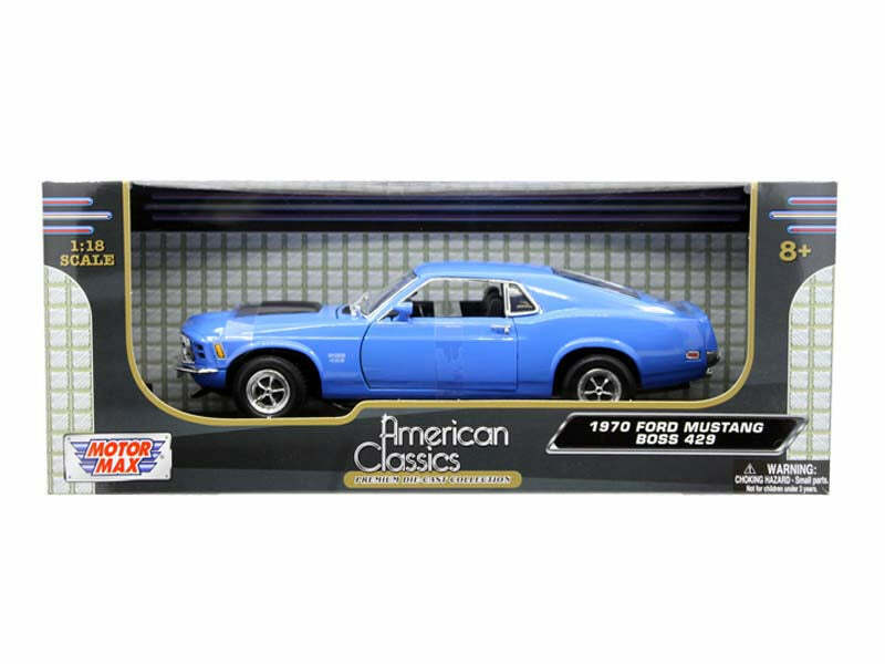 Motorman 1970 Ford Mustang Boss 429 Coupe Blue 1:18